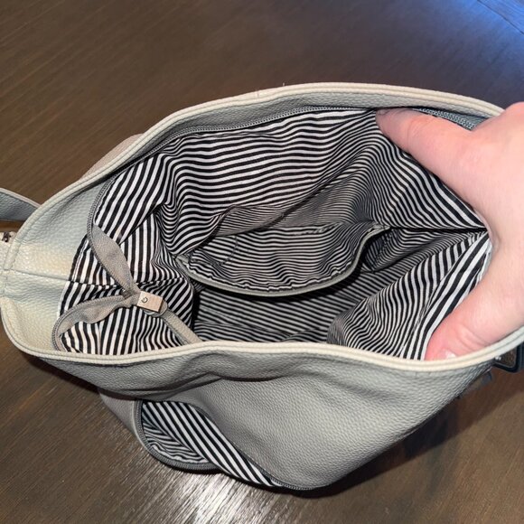 Light Grey Shoulder/Crossbody Bag - Picture 4 of 5